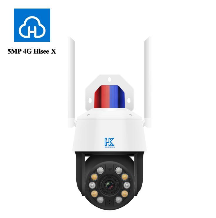 IP Camera 5MP 20xzoom 4G IP Camera Poe 2-Way Audio Waterproof Hisee X CCTV PTZ with Alarming Lights