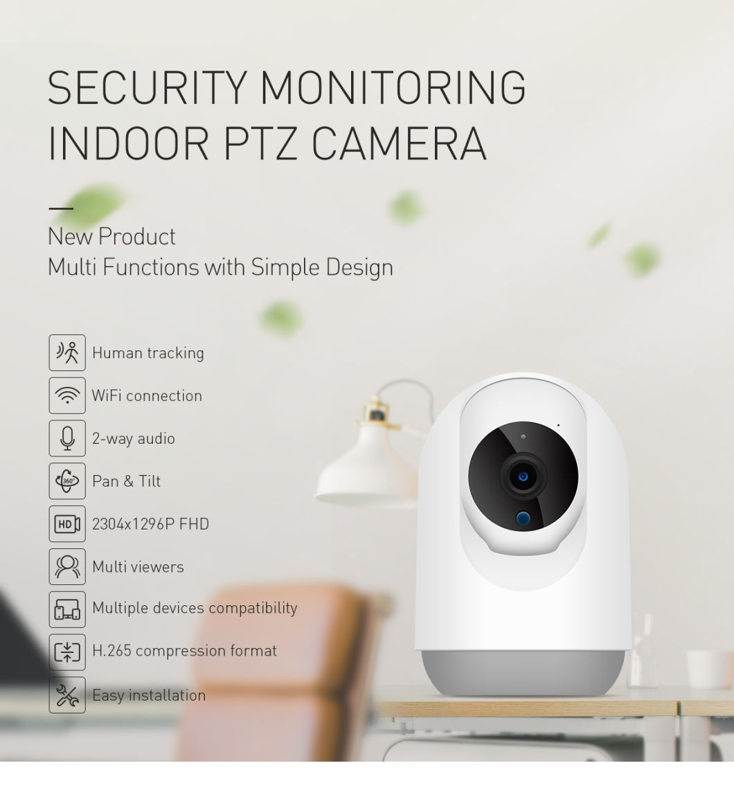 Hankvision 3MP Indoor Wireless Surveillance IP Camera Human Detection